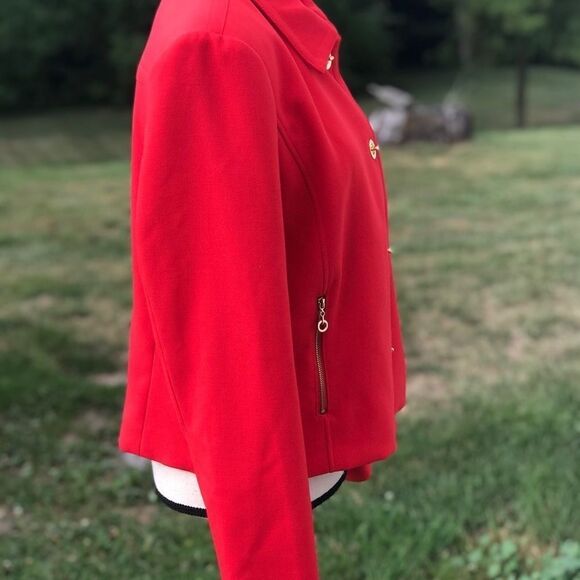 Ellen Tracy Red & Gold Jacket - Picture 4 of 12